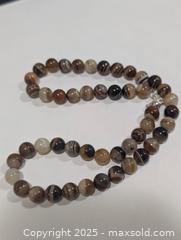 MaxSold Auction: Silver Banded Agate(175ct) Necklace,16" - Toronto (Ontario, Canada) PARTNER MANAGED Downsizing Online Auction - Queen Street East