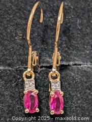 MaxSold Auction: Silver Created Ruby Earring  - Toronto (Ontario, Canada) PARTNER MANAGED Downsizing Online Auction - Queen Street East
