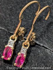 MaxSold Auction: Silver Created Ruby Earring  - Toronto (Ontario, Canada) PARTNER MANAGED Downsizing Online Auction - Queen Street East