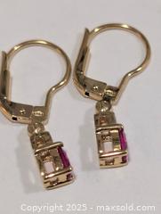 MaxSold Auction: Silver Created Ruby Earring  - Toronto (Ontario, Canada) PARTNER MANAGED Downsizing Online Auction - Queen Street East