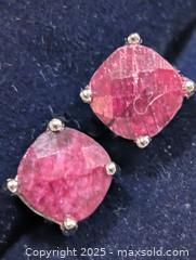 MaxSold Auction: Silver Dyed Ruby Earring  - Toronto (Ontario, Canada) PARTNER MANAGED Downsizing Online Auction - Queen Street East