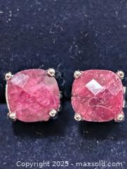 MaxSold Auction: Silver Dyed Ruby Earring  - Toronto (Ontario, Canada) PARTNER MANAGED Downsizing Online Auction - Queen Street East