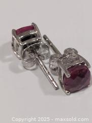MaxSold Auction: Silver Dyed Ruby Earring  - Toronto (Ontario, Canada) PARTNER MANAGED Downsizing Online Auction - Queen Street East
