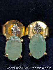 MaxSold Auction: Silver Emerald Earring  - Toronto (Ontario, Canada) PARTNER MANAGED Downsizing Online Auction - Queen Street East