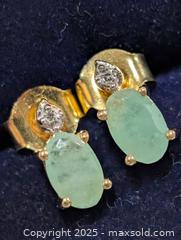 MaxSold Auction: Silver Emerald Earring  - Toronto (Ontario, Canada) PARTNER MANAGED Downsizing Online Auction - Queen Street East