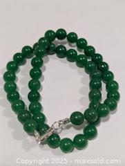 MaxSold Auction: Silver Green Jade Necklace,16" - Toronto (Ontario, Canada) PARTNER MANAGED Downsizing Online Auction - Queen Street East