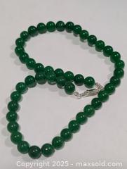 MaxSold Auction: Silver Green Jade Necklace,16" - Toronto (Ontario, Canada) PARTNER MANAGED Downsizing Online Auction - Queen Street East