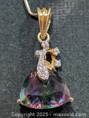 MaxSold Auction: Silver Mystic Topaz Pendant  - Toronto (Ontario, Canada) PARTNER MANAGED Downsizing Online Auction - Queen Street East
