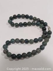 MaxSold Auction: Silver Natural Moss Agate Necklace,16" - Toronto (Ontario, Canada) PARTNER MANAGED Downsizing Online Auction - Queen Street East