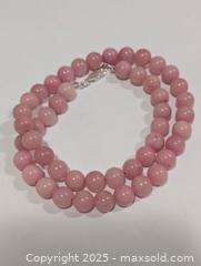 MaxSold Auction: Silver rhodochrosite(180ct) Necklace,16" - Toronto (Ontario, Canada) PARTNER MANAGED Downsizing Online Auction - Queen Street East