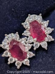 MaxSold Auction: Silver Ruby&Cz Earring  - Toronto (Ontario, Canada) PARTNER MANAGED Downsizing Online Auction - Queen Street East