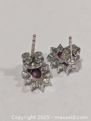 MaxSold Auction: Silver Ruby&Cz Earring  - Toronto (Ontario, Canada) PARTNER MANAGED Downsizing Online Auction - Queen Street East