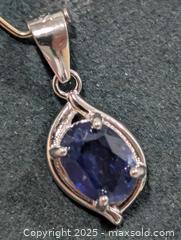 MaxSold Auction: Silver Sapphire Pendant  - Toronto (Ontario, Canada) PARTNER MANAGED Downsizing Online Auction - Queen Street East