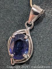 MaxSold Auction: Silver Sapphire Pendant  - Toronto (Ontario, Canada) PARTNER MANAGED Downsizing Online Auction - Queen Street East