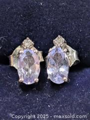 MaxSold Auction: Silver Tanzanite Earring  - Toronto (Ontario, Canada) PARTNER MANAGED Downsizing Online Auction - Queen Street East