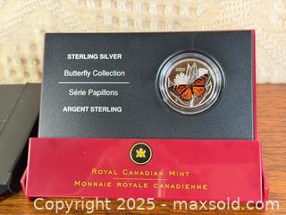 MaxSold Auction: 2005 Canada 50 Cent Monarch Butterfly Sterling Silver Coin - Hamilton (Ontario, Canada) SELLER MANAGED Estate Sale Online Auction - Gertrude Street