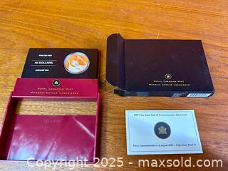 MaxSold Auction: 2005 Pope John Paul II Fine Silver Commemorative Coin - Hamilton (Ontario, Canada) SELLER MANAGED Estate Sale Online Auction - Gertrude Street