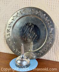 MaxSold Auction: Godinger Platter + Royal Selangor Wine Funnel - Pewter - Hamilton (Ontario, Canada) SELLER MANAGED Estate Sale Online Auction - Gertrude Street