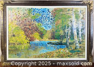 MaxSold Auction: Signed Robert Wood Painting on Board - Hamilton (Ontario, Canada) SELLER MANAGED Estate Sale Online Auction - Gertrude Street