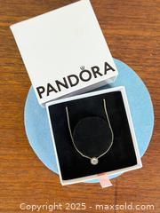 MaxSold Auction: Sterling Silver PANDORA 'Round Sparkling Halo' Necklace - Hamilton (Ontario, Canada) SELLER MANAGED Estate Sale Online Auction - Gertrude Street