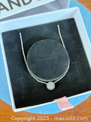 MaxSold Auction: Sterling Silver PANDORA 'Round Sparkling Halo' Necklace - Hamilton (Ontario, Canada) SELLER MANAGED Estate Sale Online Auction - Gertrude Street
