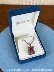 MaxSold Auction: Vintage Sterling Silver Glass Coronation Crown Pendant + Necklace - Hamilton (Ontario, Canada) SELLER MANAGED Estate Sale Online Auction - Gertrude Street