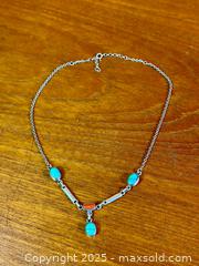 MaxSold Auction: Vintage Sterling Silver Turquoise and Jasper Necklace - Hamilton (Ontario, Canada) SELLER MANAGED Estate Sale Online Auction - Gertrude Street