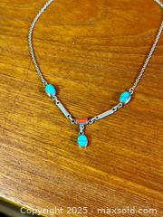 MaxSold Auction: Vintage Sterling Silver Turquoise and Jasper Necklace - Hamilton (Ontario, Canada) SELLER MANAGED Estate Sale Online Auction - Gertrude Street
