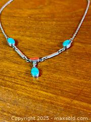 MaxSold Auction: Vintage Sterling Silver Turquoise and Jasper Necklace - Hamilton (Ontario, Canada) SELLER MANAGED Estate Sale Online Auction - Gertrude Street