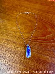 MaxSold Auction: Vintage Turquoise Pendant Necklace on Sterling Silver - Hamilton (Ontario, Canada) SELLER MANAGED Estate Sale Online Auction - Gertrude Street