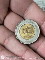 MaxSold Auction: 10 pesos 2 tone coin like new  - South Frontenac (Ontario, Canada) SELLER MANAGED Downsizing Online Auction - Battersea Road