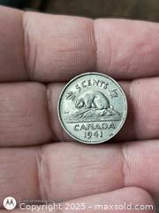 MaxSold Auction: 1941 Canadian 5 cent coin  - South Frontenac (Ontario, Canada) SELLER MANAGED Downsizing Online Auction - Battersea Road
