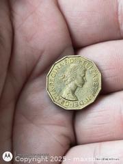 MaxSold Auction: 1955 UNC Iron Gate 3 pence coin england - South Frontenac (Ontario, Canada) SELLER MANAGED Downsizing Online Auction - Battersea Road