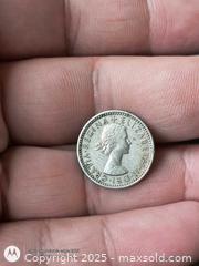 MaxSold Auction: 1957 6 pence coin of england  - South Frontenac (Ontario, Canada) SELLER MANAGED Downsizing Online Auction - Battersea Road