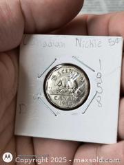 MaxSold Auction: 1958 Canada 5 cent coin in holder - South Frontenac (Ontario, Canada) SELLER MANAGED Downsizing Online Auction - Battersea Road