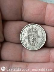 MaxSold Auction: 1963 One shilling coin england - South Frontenac (Ontario, Canada) SELLER MANAGED Downsizing Online Auction - Battersea Road