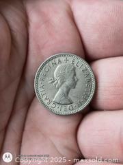 MaxSold Auction: 1963 One shilling coin england - South Frontenac (Ontario, Canada) SELLER MANAGED Downsizing Online Auction - Battersea Road