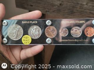 MaxSold Auction: 1981 Gem Mint Sealed Set UNC in hard plastic case - South Frontenac (Ontario, Canada) SELLER MANAGED Downsizing Online Auction - Battersea Road