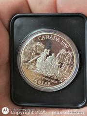 MaxSold Auction: 1989 Proof Canadian Silver Dollar in holder with box - South Frontenac (Ontario, Canada) SELLER MANAGED Downsizing Online Auction - Battersea Road