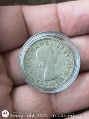 MaxSold Auction: 2 Shilling 1 florin coin 1964 in Capsule - South Frontenac (Ontario, Canada) SELLER MANAGED Downsizing Online Auction - Battersea Road