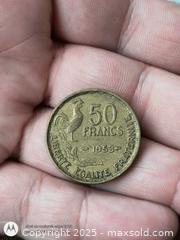 MaxSold Auction: 50 francs coin high grade  - South Frontenac (Ontario, Canada) SELLER MANAGED Downsizing Online Auction - Battersea Road