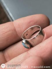 MaxSold Auction: .925 Sterling silver Larrimar Gemstone Ring size 5.75 - South Frontenac (Ontario, Canada) SELLER MANAGED Downsizing Online Auction - Battersea Road