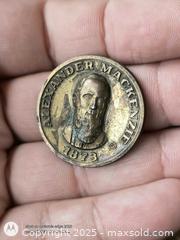 MaxSold Auction: Alexander Mackenzie medallion 1967 - South Frontenac (Ontario, Canada) SELLER MANAGED Downsizing Online Auction - Battersea Road