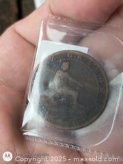 MaxSold Auction: Antique Coin in holder lion with sheild  - South Frontenac (Ontario, Canada) SELLER MANAGED Downsizing Online Auction - Battersea Road