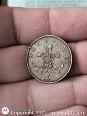 MaxSold Auction: Copper 2 pence coin of England  - South Frontenac (Ontario, Canada) SELLER MANAGED Downsizing Online Auction - Battersea Road