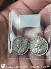 MaxSold Auction: pair of old king georger 5 cents 1936 and 28 - South Frontenac (Ontario, Canada) SELLER MANAGED Downsizing Online Auction - Battersea Road