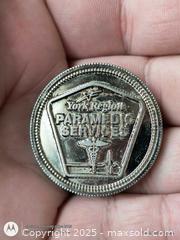MaxSold Auction: Paramedics Service medallion challenge coin   - South Frontenac (Ontario, Canada) SELLER MANAGED Downsizing Online Auction - Battersea Road