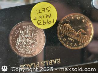 MaxSold Auction: PL Set Gem Mint 1993 Canadian Coin in hard plastic case - South Frontenac (Ontario, Canada) SELLER MANAGED Downsizing Online Auction - Battersea Road