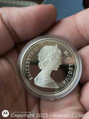 MaxSold Auction: Proof Strike Silver Train Dollar of Canada 1986 - South Frontenac (Ontario, Canada) SELLER MANAGED Downsizing Online Auction - Battersea Road