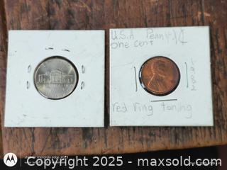 MaxSold Auction: UNC us 1 cent and Nickel  - South Frontenac (Ontario, Canada) SELLER MANAGED Downsizing Online Auction - Battersea Road